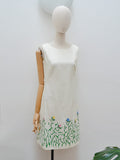 1960s Serbin appliqué shift dress - Extra small