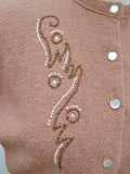 1940s 50s Beaded cardigan - Extra small Small