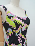 1960s Psychedelic printed swimsuit - Small