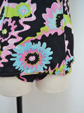 1960s Psychedelic printed swimsuit - Small