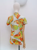 1970s Butterfly print shirt - Extra small