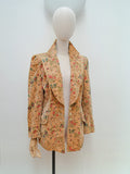 1970s Bird print velvet jacket - Medium
