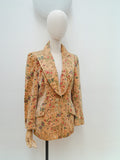 1970s Bird print velvet jacket - Medium