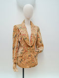 1970s Bird print velvet jacket - Medium