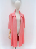 1950s Two tone pink longline jacket - Medium Large