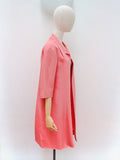 1950s Two tone pink longline jacket - Medium Large