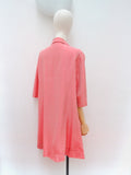 1950s Two tone pink longline jacket - Medium Large