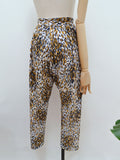1950s 60s Animal print pants - Extra small to Small