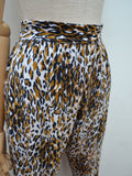 1950s 60s Animal print pants - Extra small to Small