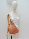 1950s 60s Boned swimsuit - Extra X small