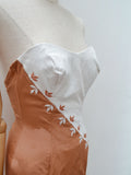 1950s 60s Boned swimsuit - Extra X small