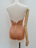 1950s 60s Boned swimsuit - Extra X small