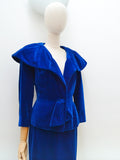 1950s Velvet skirt suit - small
