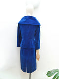 1950s Velvet skirt suit - small