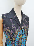 1950s Koret printed cotton blouse - Medium