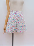 1940s Cotton floral shorts - Small