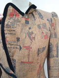 1970s Novelty advert print blazer - Extra X small