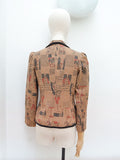1970s Novelty advert print blazer - Extra X small