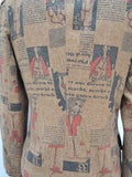 1970s Novelty advert print blazer - Extra X small
