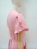 1940s Latticework zip front dress - Medium Large