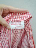 1940s Latticework zip front dress - Medium Large