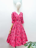 1950s Full skirt cotton Melbray dress - Small