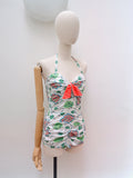 1950s Adjustable neck swimsuit - Extra small