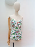 1950s Adjustable neck swimsuit - Extra small