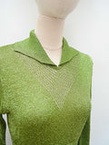 1970s Lurex jersey maxi - XS / S / M