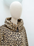 1950s Leopard print trapeze coat - Medium