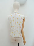 1950s Printed summer blouse - Medium Large