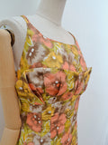 1960s Shelf bust cotton dress - Small