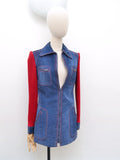 1970s Suede & knit jacket - Extra Small