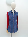 1970s Suede & knit jacket - Extra Small