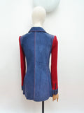 1970s Suede & knit jacket - Extra Small