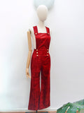 1970s Convertible dungaree jumpsuit - Extra X Small