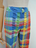 1970s Seersucker cotton flares - Extra small