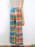 1970s Seersucker cotton flares - Extra small