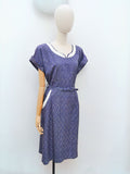 1940s Rayon check day dress - Extra X large