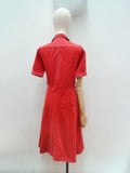 1970s Corduroy zip front dress - Small Medium