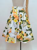 1950s Garden print Sportaville skirt - Small