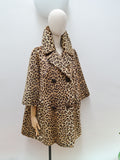 1960s Leopard print trapeze coat - Medium