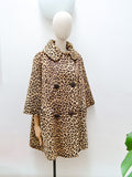 1960s Leopard print trapeze coat - Medium