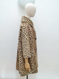 1960s Leopard print trapeze coat - Medium