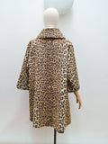 1960s Leopard print trapeze coat - Medium
