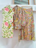 1960s Butterfly peony print silk cheongsam - Extra small