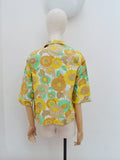 1960s Bright cotton blouse - Small Medium