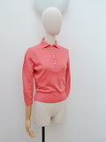 1950s Double collar sweater top - Small