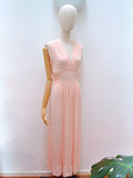 1940s Rayon embroidered nightgown - Small