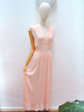 1940s Rayon embroidered nightgown - Small